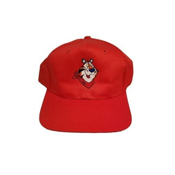 Vintage 1993 Tony the Tiger Snapback Hat Red Kellogg's Promo Cap - Picture 1 of 1